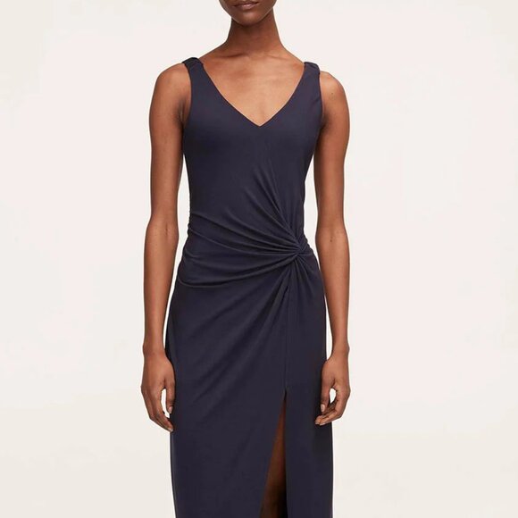 Rebecca Taylor Twist Modal Front Dress Dark Navy Size Medium - Picture 1 of 6